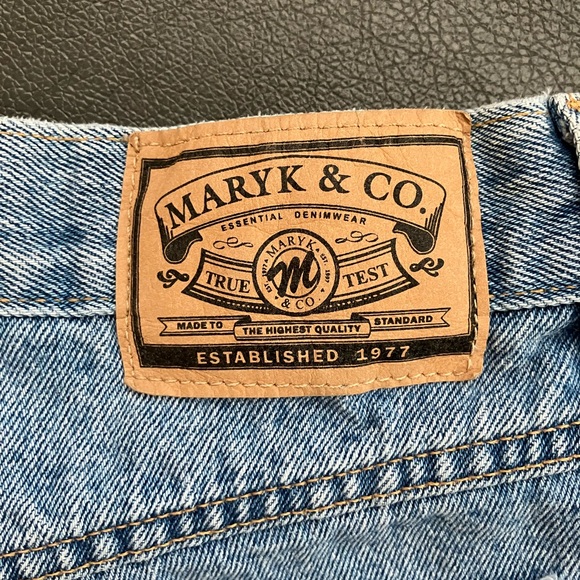 2/$35 Vintage Maryk & Co. Essential Denim Shorts Button Fly Made Canada Womens - Picture 3 of 6